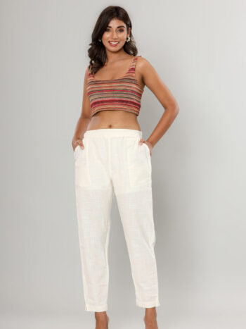 AtoZMart | IvoryTaper | Women's Pant | Off-White