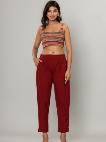 AtoZMart | WineTaper | Women's Pant | Maroon