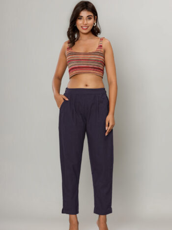 AtoZMart | PlumPleat | Women's Pant | Deep Purple