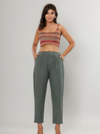 AtoZMart | SagePleat | Women's Pant | Sage Green