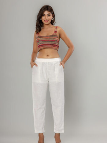AtoZMart | CrystalTaper | Women's Pant | White