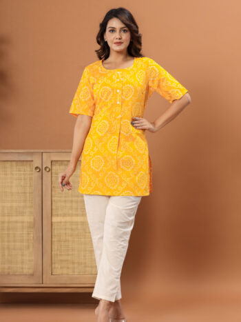 AtoZMart | SunBand | Women's Tunic | Sunshine Yellow