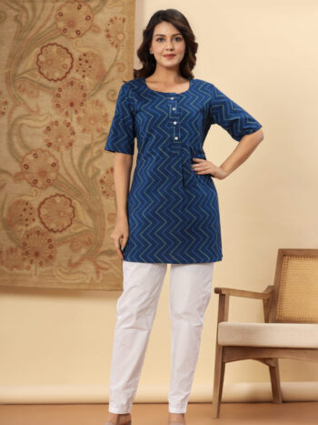 AtoZMart | PrussianWave | Women's Tunic | Prussian Blue