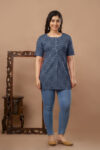 AtoZMart | GeoBand | Women's Tunic | Indigo Blue