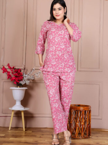 AtoZMart | BlushVine | Women's Night Suit | Blush Pink