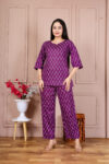 AtoZMart | PlumBlossom | Women's Night Suit | Purple Floral 1 606-PURPAL-3.jpg