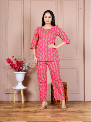 AtoZMart | RoseButi | Women's Night Suit | Rani Pink