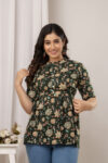 AtoZMart | BottleFlare | Women's Peplum Top | Bottle Green