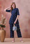 AtoZMart | TuliNavy | Women's Feeding Kurta | Navy Blue