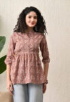 AtoZMart | PeachCraft | Women's Tunic | Peach with Multicolor