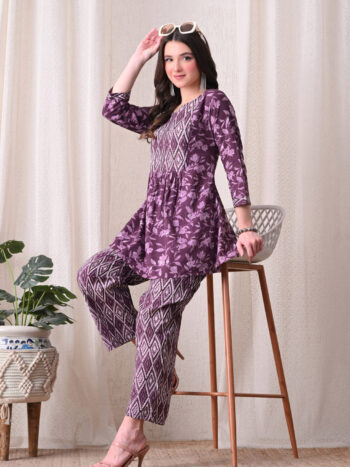 AtoZMart | PlumFlow | Women's Feeding Maxi Dress | Deep Purple