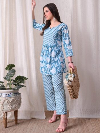AtoZMart | SteelDrift | Women's Feeding Maxi Dress | Steel Blue
