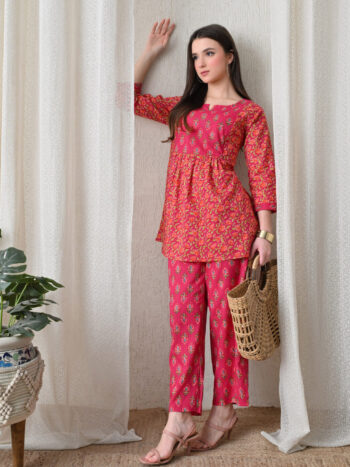 AtoZMart | MughalMagenta | Women's Feeding Anarkali | Magenta Pink