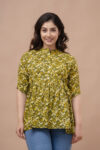 AtoZMart | LeafFlare | Women's Peplum Top | Olive Green