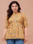 AtoZMart | AmberFlow | Women's Tunic | Mustard Yellow