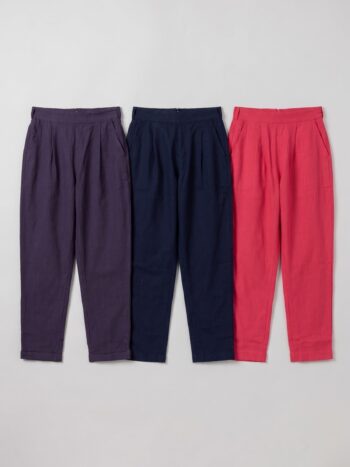 AtoZMart Pack of 3 Pants | Deep Purple + Navy + Pink | Value Set