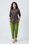 AtoZMart Combo | Black Top + Green Straight Pant | 2-in-1 Value Set