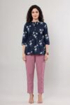 AtoZMart Combo | Navy Blue Top + Pink Straight Pant | 2-in-1 Value Set 1 COMBO-TP-002-clea