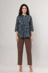 AtoZMart Combo | Navy Blue Top + Brown Straight Pant | 2-in-1 Value Set 1 COMBO-TP-003-clea