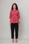 AtoZMart Combo | Rani Pink Top + Black Pant | 2-in-1 Value Set
