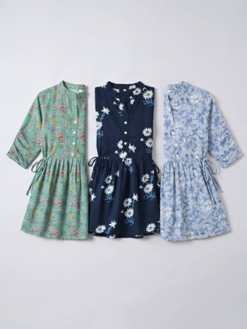 AtoZMart Pack of 3 Tops | Green + Navy Blue + Sky Blue | Value Set
