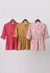 AtoZMart Pack of 3 Tops | Blush + Mustard + Red | Value Set