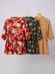 AtoZMart Pack of 3 Tops | Dark Green + Mustard + Red | Value Set