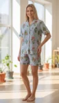 037-blue-stripe-floral-shirt-short-set-1
