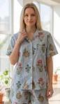 037-blue-stripe-floral-shirt-short-set-1