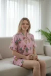 038-pink-stripe-floral-shirt-short-set-1