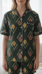043-dark-green-ikat-shirt-short-set-1