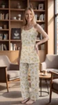 057-cream-yellow-lily-cami-pyjama-set-1