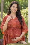 m1-05-rust-red-floral-maternity-kaftan-1