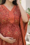 m1-05-rust-red-floral-maternity-kaftan-1