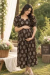 m2-01-brown-buti-print-maternity-maxi-dress-1