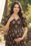 m2-01-brown-buti-print-maternity-maxi-dress-1