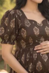 m2-01-brown-buti-print-maternity-maxi-dress-1