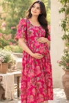 Rani Rose Maternity Dress in Rani Pink – maternity kurti by AtoZMart