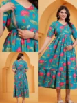 m3-06-teal-lotus-print-maternity-feeding-dress-1