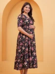 Black Jaal Maternity Feeding Dress – maternity kurti by AtoZMart