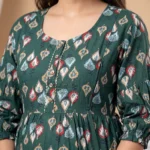 m3-15-bottle-green-printed-maternity-feeding-dress-1