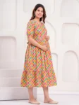 Diamond Checks Maternity Feeding Dress in Multicolour – maternity kurti by AtoZMart