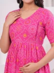 m3-18-pink-bandhani-print-maternity-feeding-dress-1