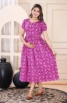 Magenta Meadow Maternity Dress – maternity kurti by AtoZMart