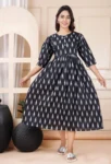 Black Ikat Maternity Dress – maternity kurti by AtoZMart