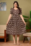 Brown Elephant Maternity Dress in Coffee Brown – maternity kurti by AtoZMart