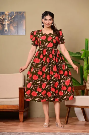 Olive Rose Maternity Dress in Olive Green – maternity kurti by AtoZMart