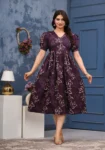 Plum Leaf Maternity Dress in Wine – maternity kurti by AtoZMart
