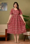 Ajrakh Red Maternity Dress – maternity kurti by AtoZMart