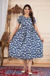 Blue Lily Maternity Dress in Navy Blue – maternity kurti by AtoZMart